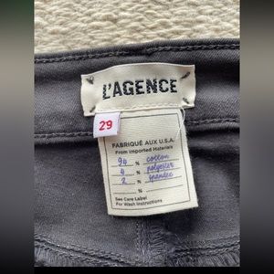 L’Agence Marguerite Skinny High Rise Greystone Coated Size 29 NWOT
